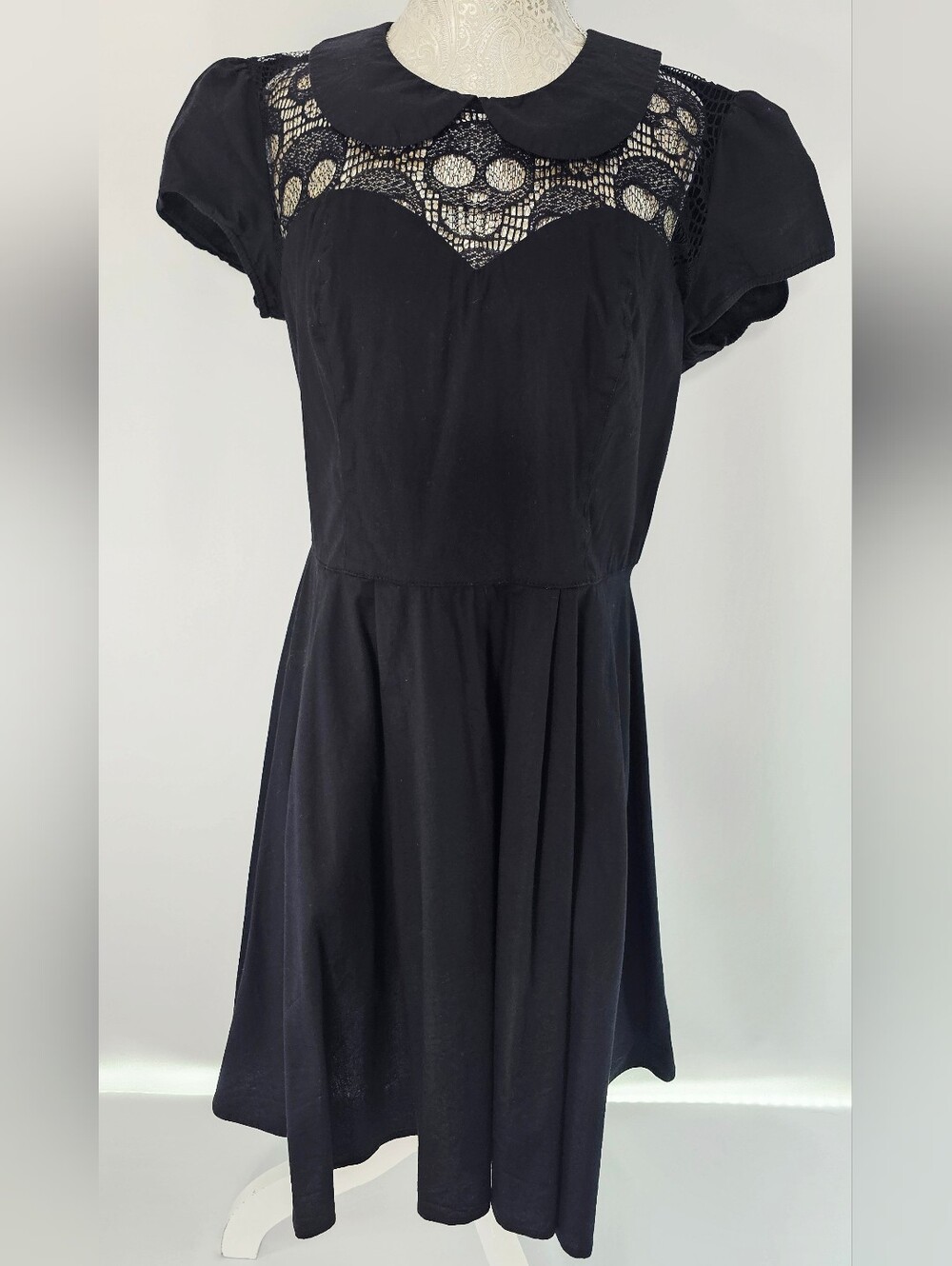 Hell Bunny Skull Lace Yoke Midi Dress